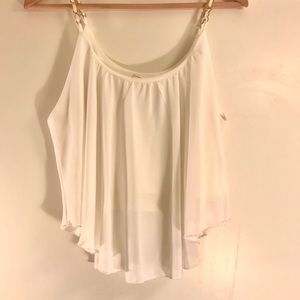 White poetry crop top